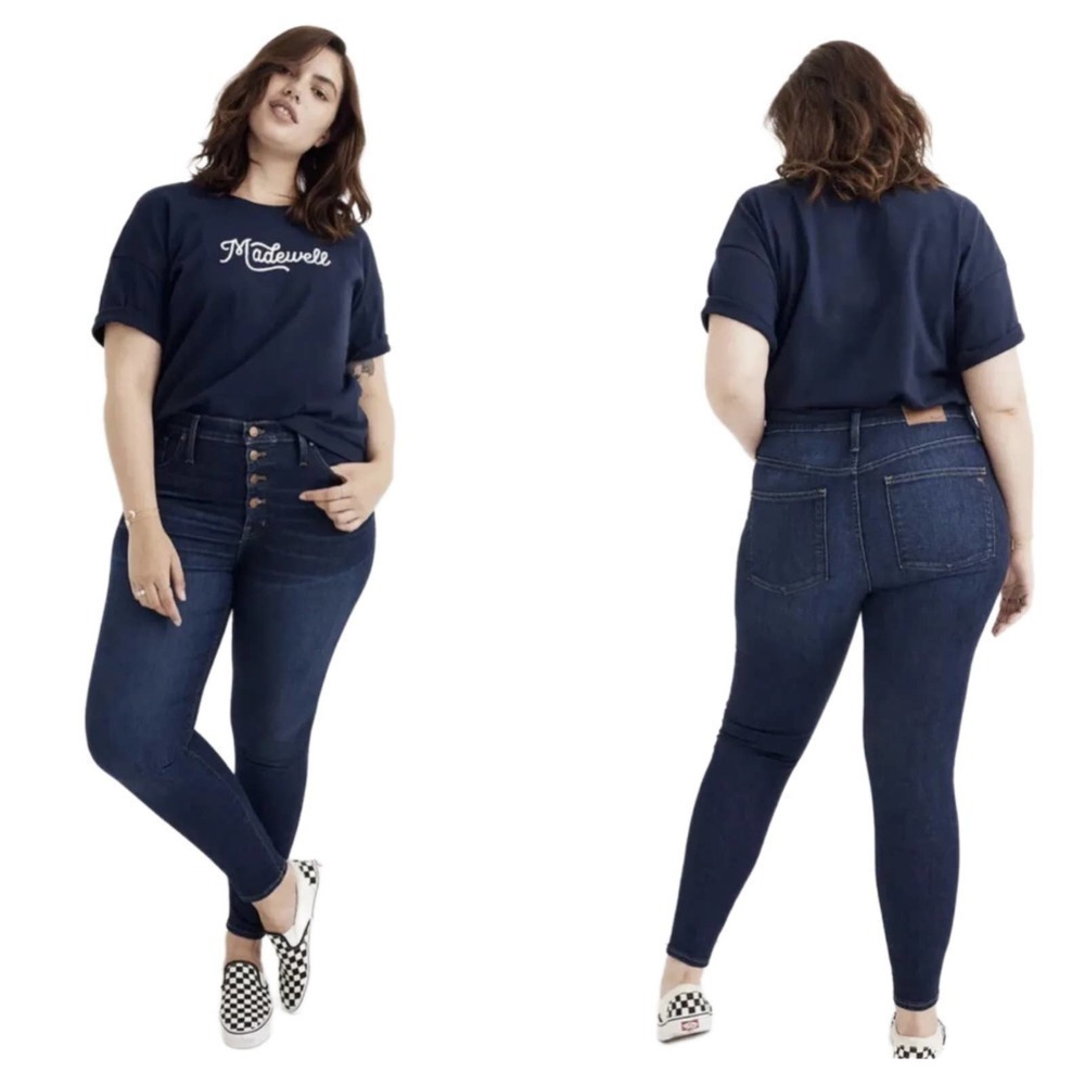 Madewell 9" Mid-Rise Skinny Jeans in Hayes Wash: Button-Front Edition Size 36